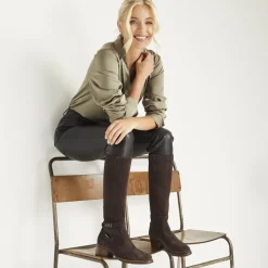 Tucci Brown Suede Chunky Knee High Boots