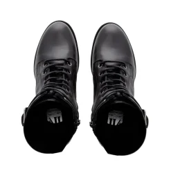 Turner Black Leather Lace Up Ankle Boots