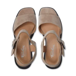 Veronne Beige Suede Wavesole Sandals