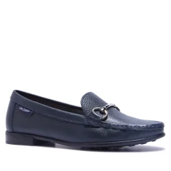 Veroso Navy Leather Loafers