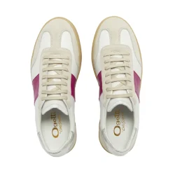 Zest White-Fuchsia Leather Trainers
