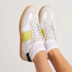 Zest White-Neon Leather Trainers